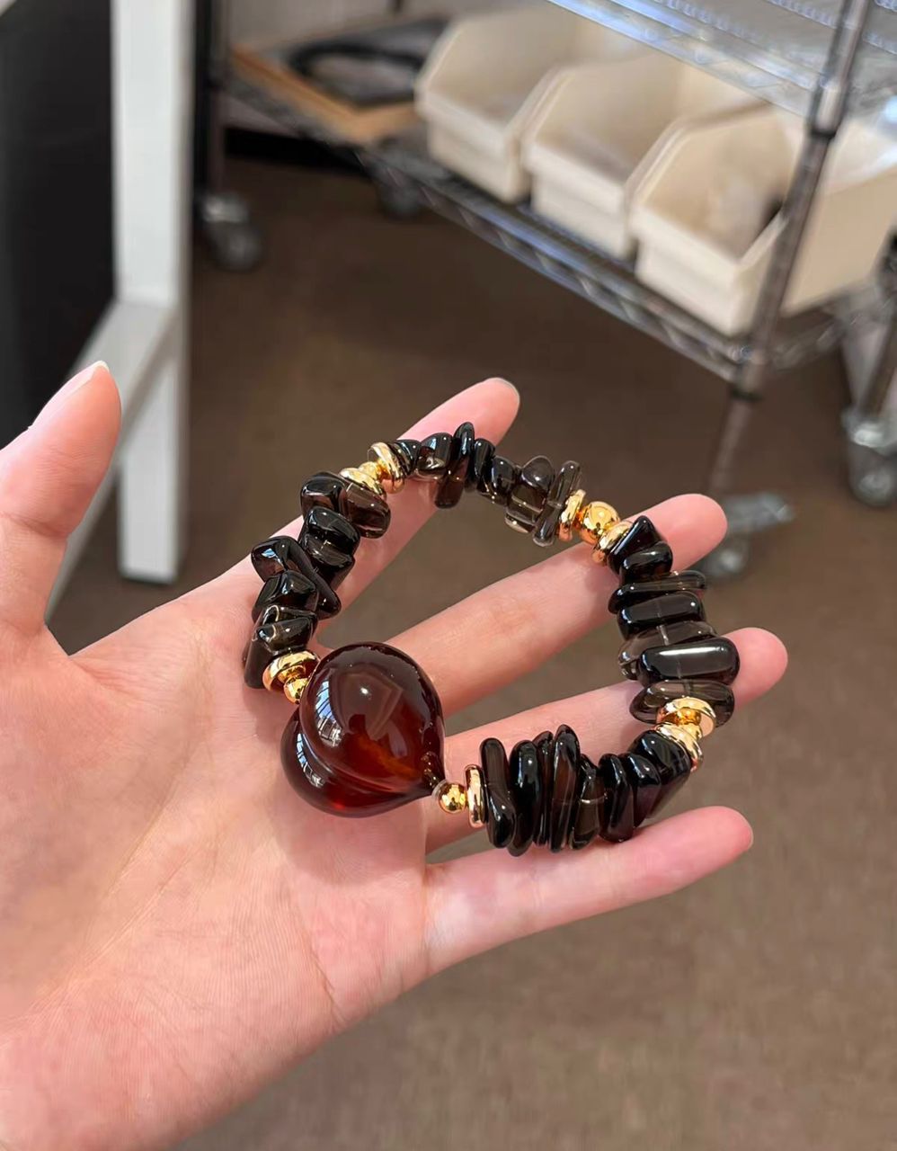 Noir Ember Heart Bracelet