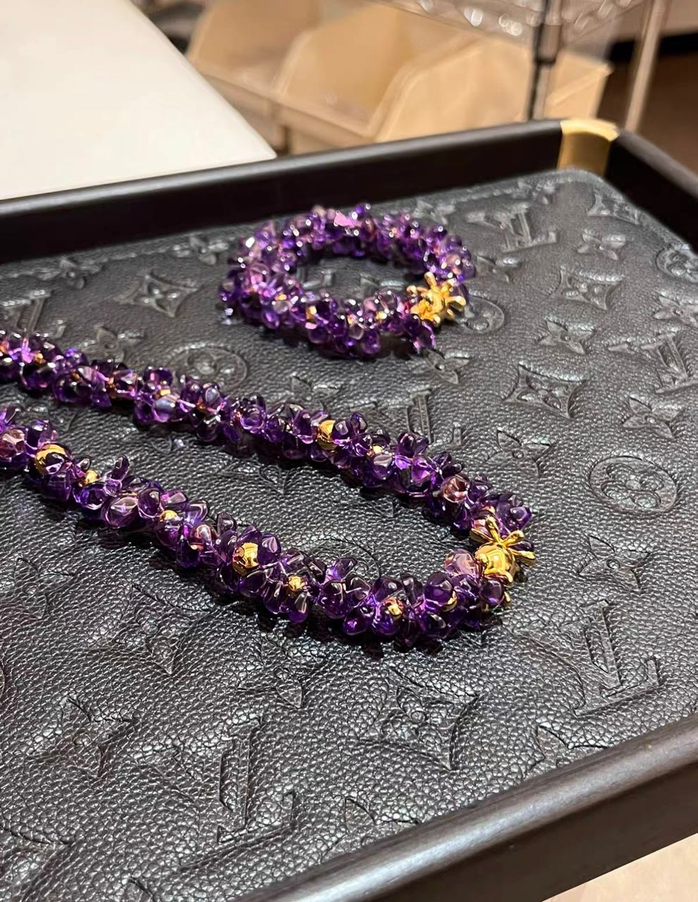 Pure Amethyst Bracelet & Necklace Set