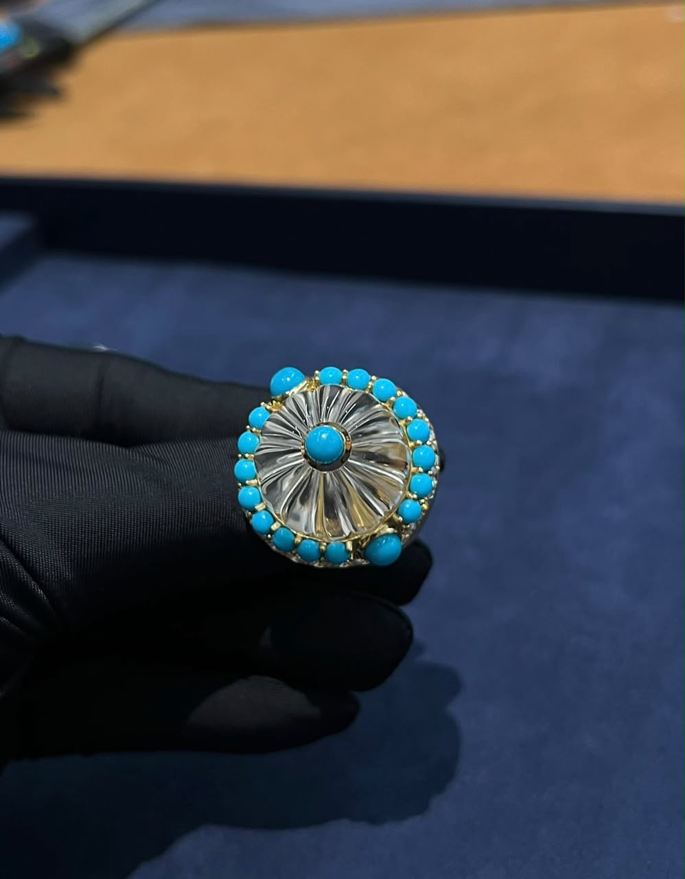 Clair Turquoise Dome Ring