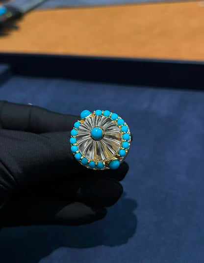 Clair Turquoise Dome Ring