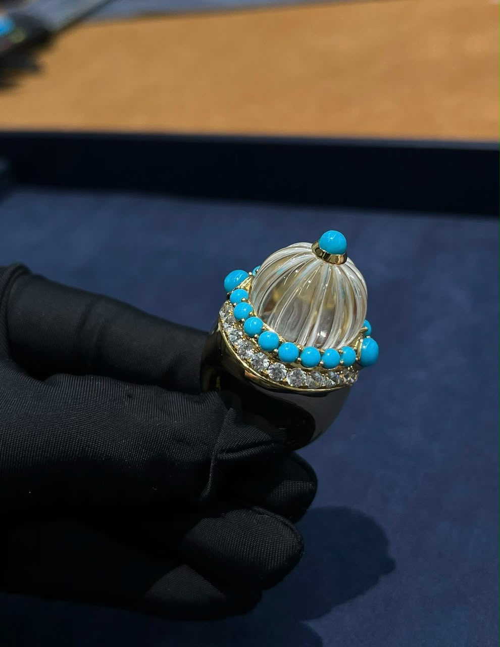 Clair Turquoise Dome Ring