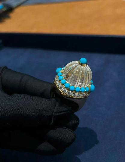 Clair Turquoise Dome Ring