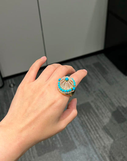 Clair Turquoise Dome Ring