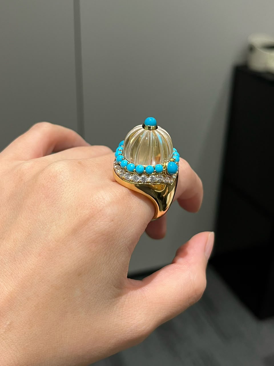 Clair Turquoise Dome Ring