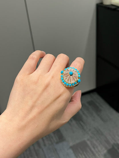 Clair Turquoise Dome Ring