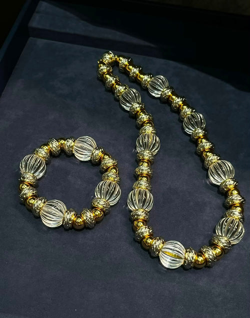 Lumière Dorée Bracelet & Necklace Set